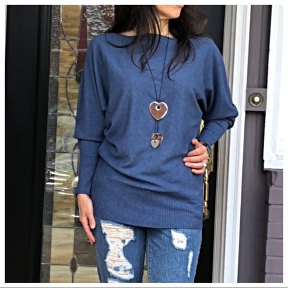 ✨PARIS✨Blue Cashmere blend sweater - Picture 4 of 4